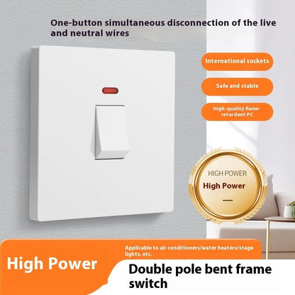 25A 45A high-current plastic switch with light panel for curved rack electrical installations