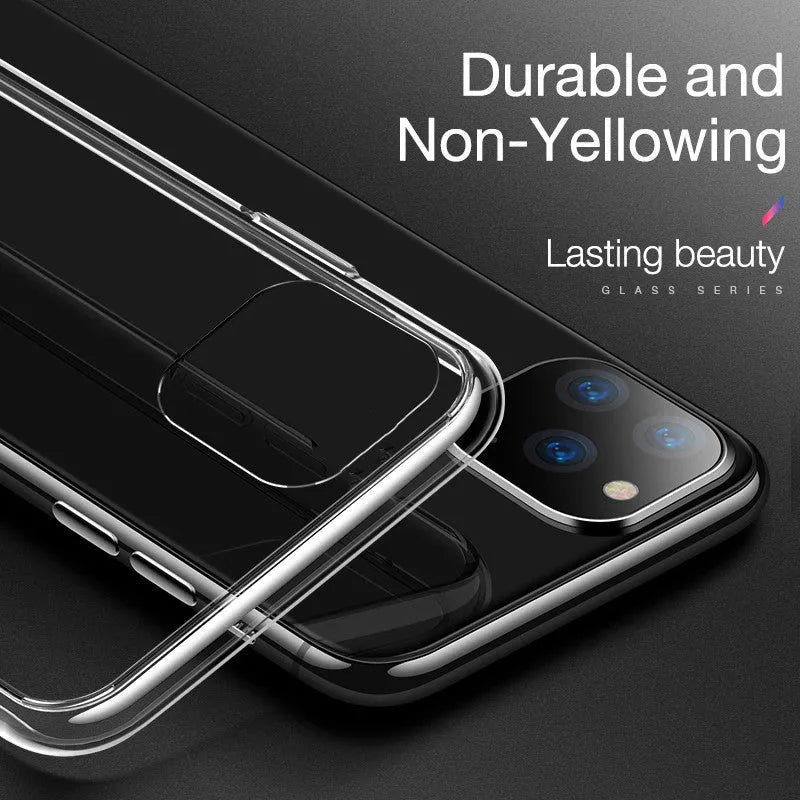 Transparent ultra-thin TPU phone case for iPhone back cover with shatter-resistant design