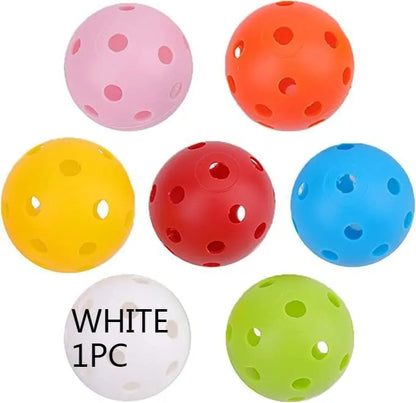 26-hole multi-colour golf practice balls in red, orange, blue, green, white, yellow with net pocket