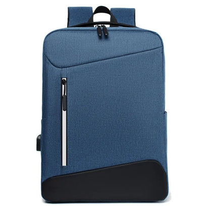 Waterproof Oxford cloth business backpack with curved belt system in solid colour design