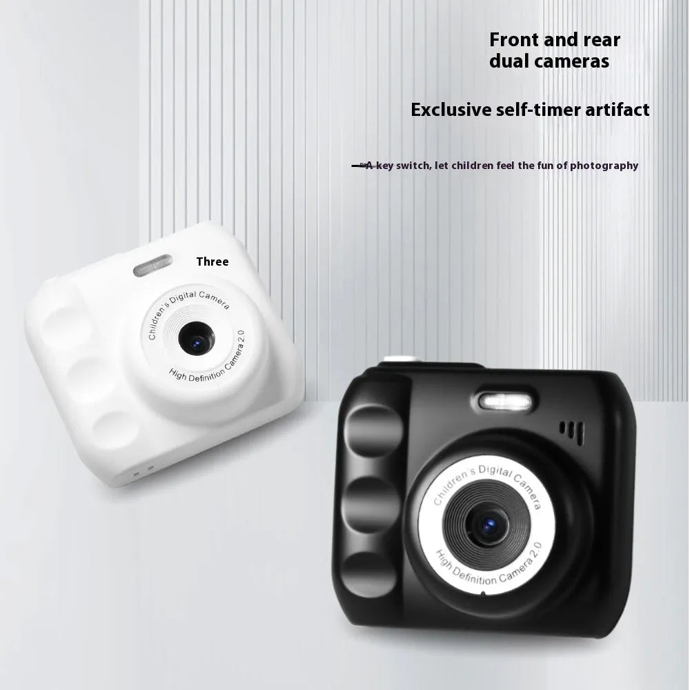 Children's Campus MINI HD digital camera in black, 1920x1080 video, food grade ABS, about 120g, with data cable and manual