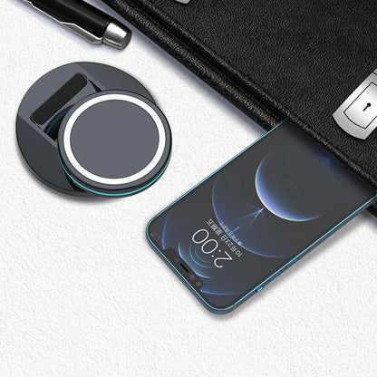 Magnetic 3-in-1 folding wireless charging stand for iPhone 12 models with USB interface