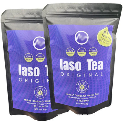 Single bag of sugar-free instant slimming tea with cold soak preparation.
