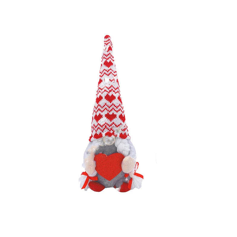 Soft, plush Cupid gnome figures in various styles for Valentine's Day, Christmas, and year-round home decor