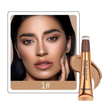 Highlight shading pen with 15ml liquid contour and 1.5cm sponge head applicator