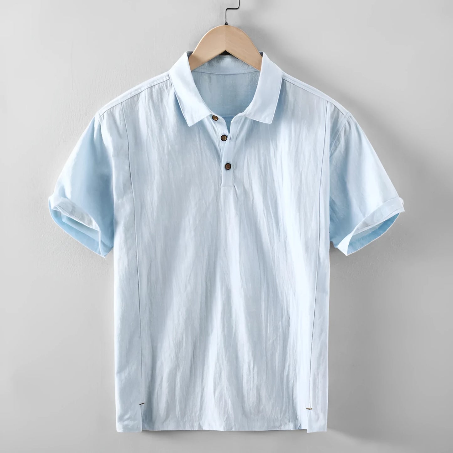 Men's cotton linen casual shirt in loose fit available in four solid colours