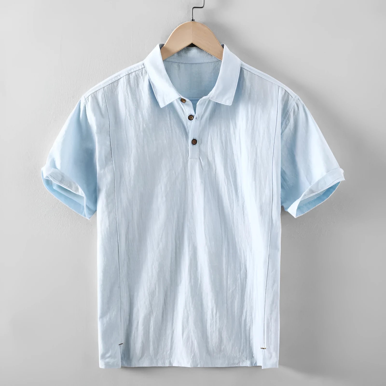 Men's cotton linen casual shirt in loose fit available in four solid colours