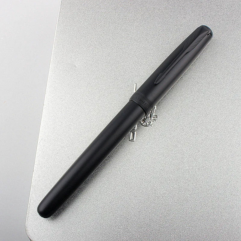Stainless steel ballpoint pen with 0.5mm nib in a selection of colours including black and silver.
