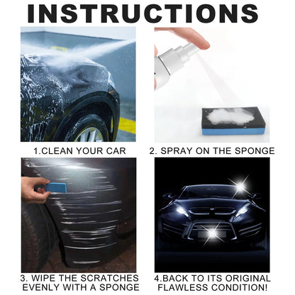 Car scratch removal spray kit for paint surface repair in 30ml, 50ml and 100ml capacities