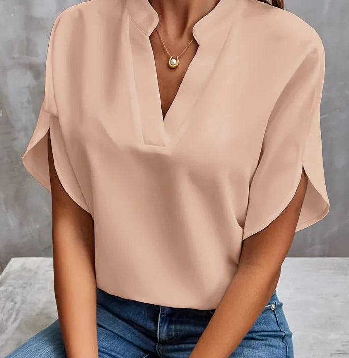 Women's Summer V-neck Chiffon Shirt in Various Colours