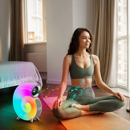 Conch Smart RGB Atmosphere Light Bluetooth Speaker Alarm Clock Wake-Up Lamp White Noise Machine