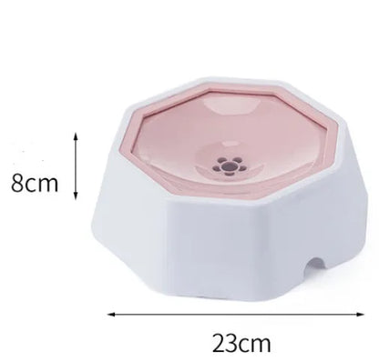 Automatic floating pet water bowl for cats and dogs, PP, 23x23x8cm, in pink or blue