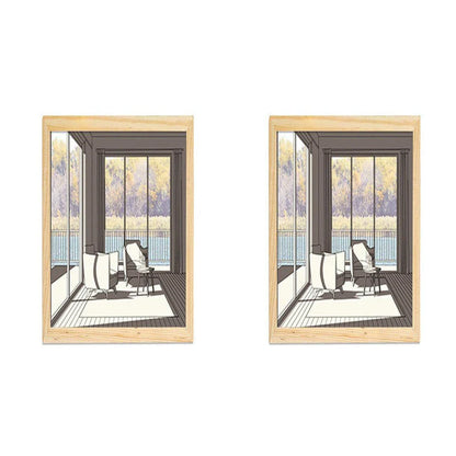 Customizable illuminated picture frame with adjustable LED lighting for home decor