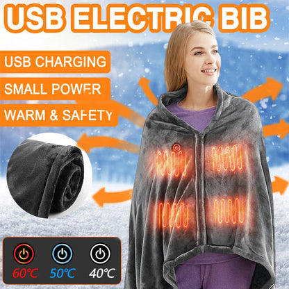 Cozy and heated plush blanket with adjustable temperature settings and soft, plush fabric for maximum winter comfort