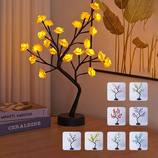 Enchanting 3D rose lamp with various color options, creates romantic ambiance for home decor
