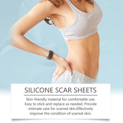 Skin Smooth Silicone Scar Paster roll with 10cm x 15cm medical-grade silicone sheet and mint leaf extract