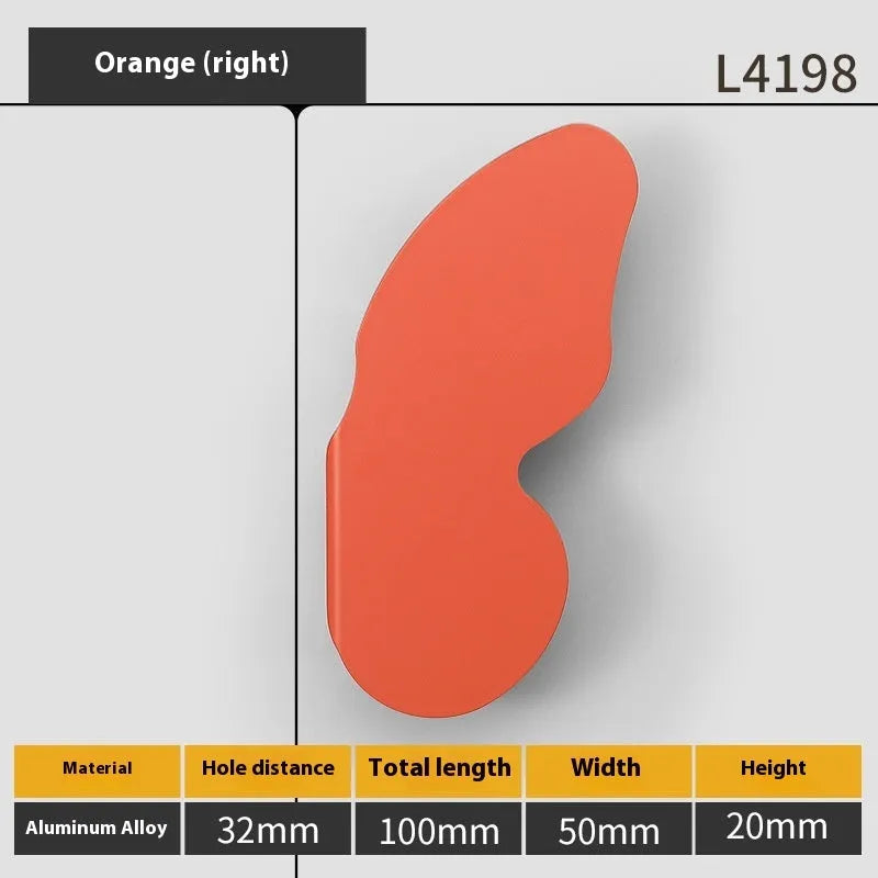 Butterfly cartoon cabinet door handle in multiple colours for children's room furniture