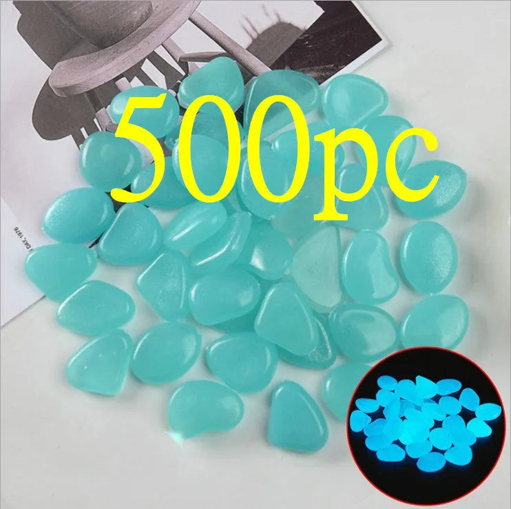 Qiming fluorescent luminous stones in mixed colours for aquarium and garden decoration