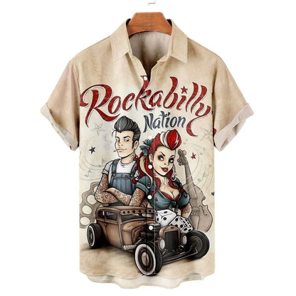 Men's slim fit short sleeve shirt with 3D floral pattern in multiple colour options