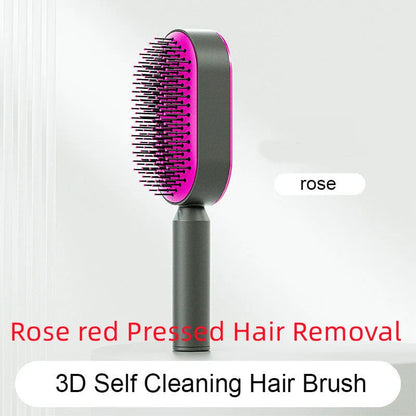 Premium self-cleaning hair brush with airbag massage technology for smooth, healthy hair