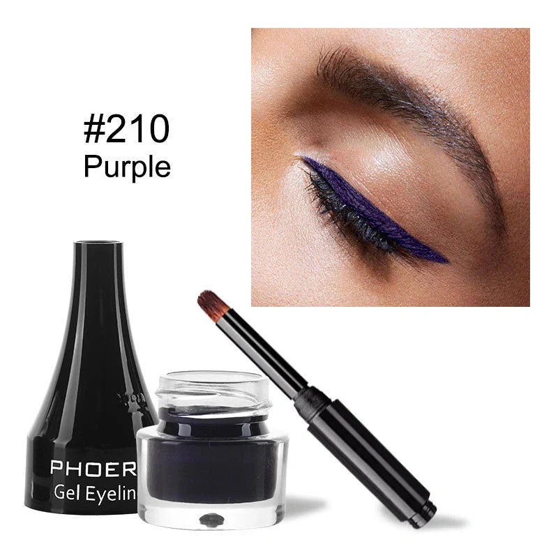 PHOERA Ten-Colour Eyeliner Set showcasing vibrant shades for creative eye makeup looks