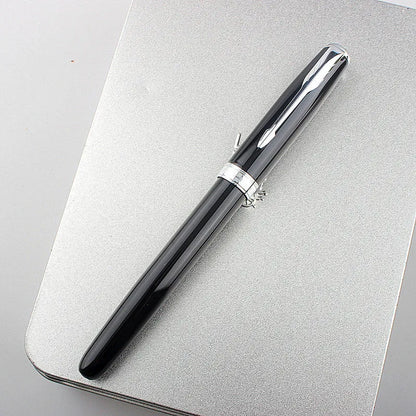 Stainless steel ballpoint pen with 0.5mm nib in a selection of colours including black and silver.