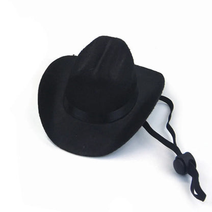 Adjustable cowboy hat for dogs in black, brown, burgundy or coffee colours