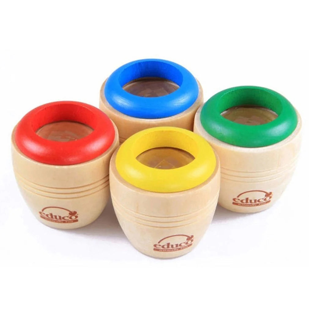 Wooden Magic Kaleidoscope educational toy for children with rotating colour effects