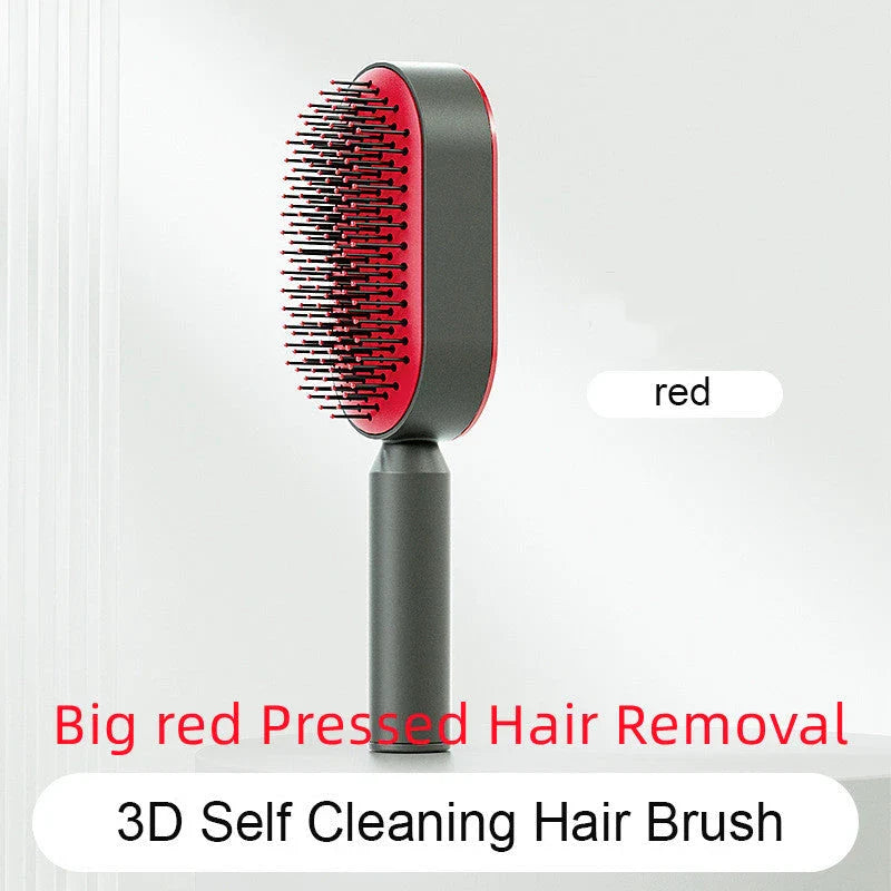 Premium self-cleaning hair brush with airbag massage technology for smooth, healthy hair