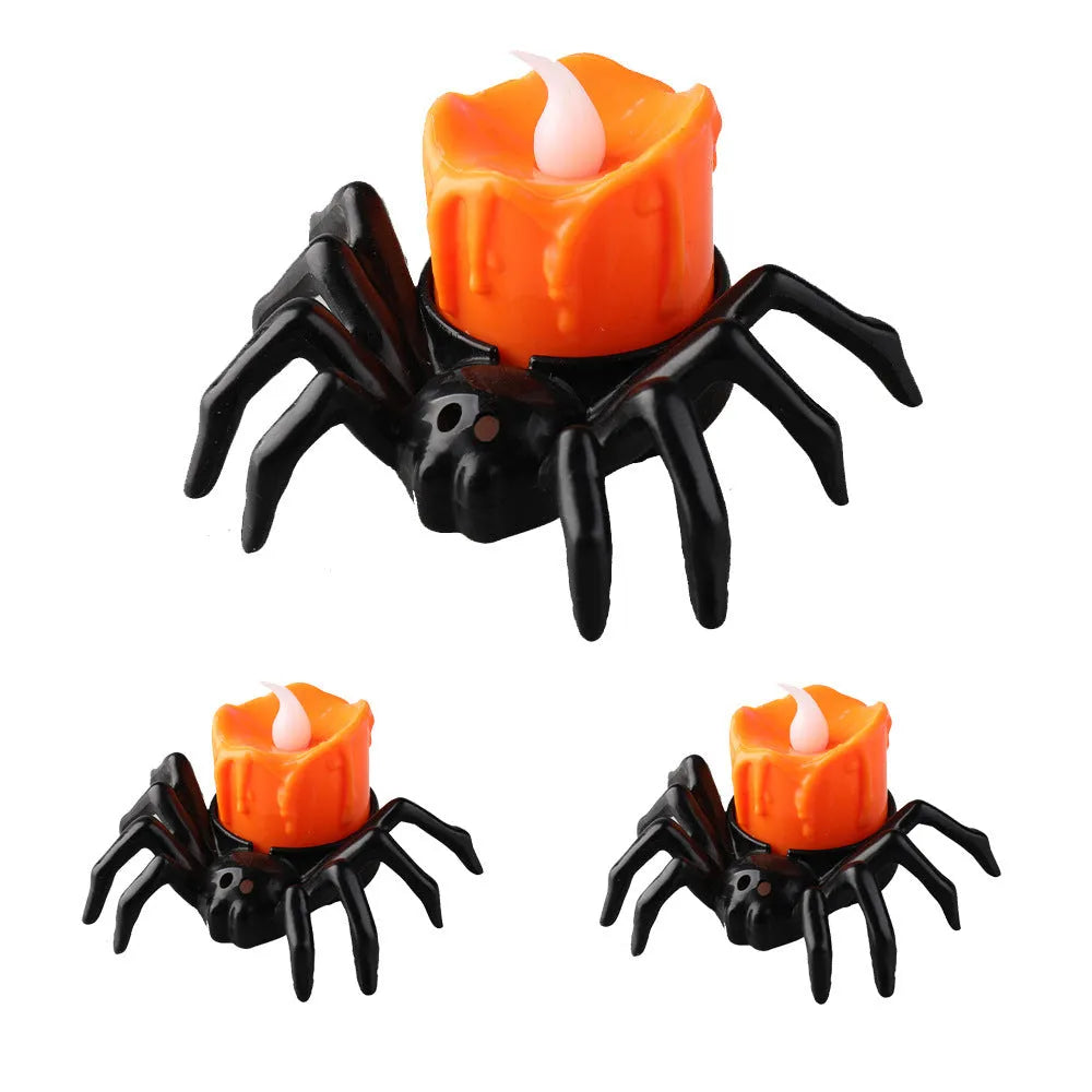 7x8.5x5cm reusable plastic spider candlestick Halloween decoration