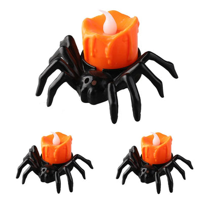 7x8.5x5cm reusable plastic spider candlestick Halloween decoration