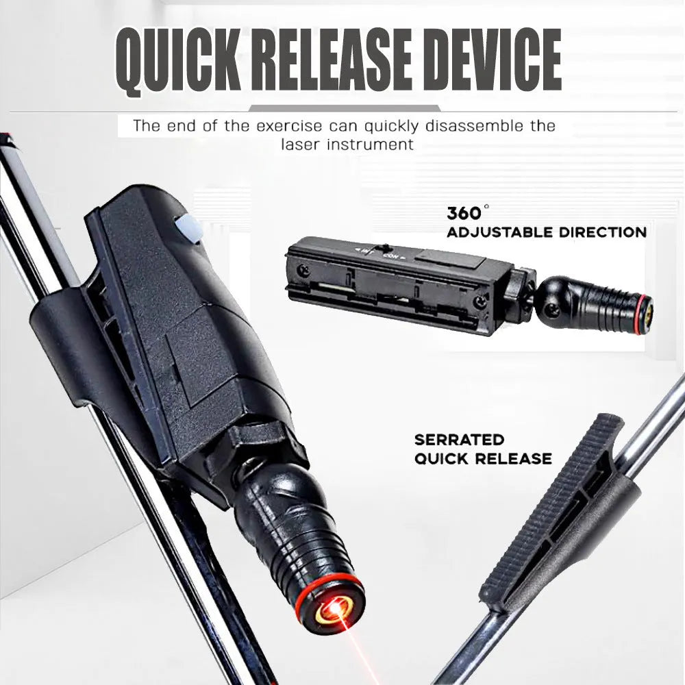 Black golf laser aiming instrument for putter alignment practice