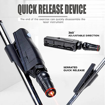 Black golf laser aiming instrument for putter alignment practice