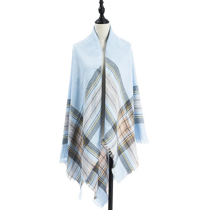 Luxury plus-sized double-sided cashmere-like scarf shawl in various colours