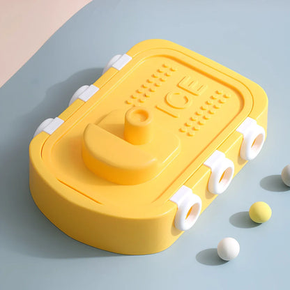 Blue silicone ice mould with boat-shaped cavities for creating decorative ice pieces