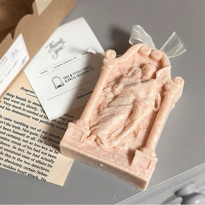 Ancient Greek couple angel silicone mould for baking, candles, soap and crafts