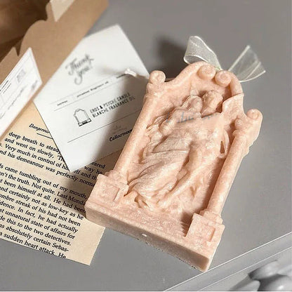Ancient Greek couple angel silicone mould for baking, candles, soap and crafts