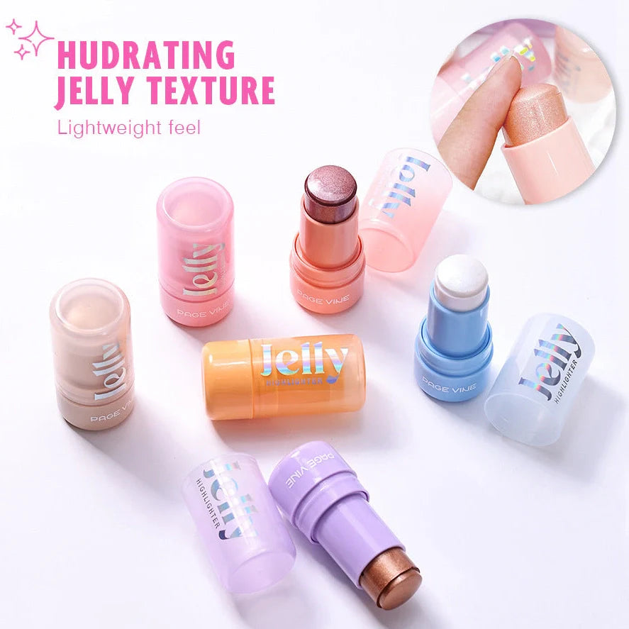 VINE cream contour stick with plastic housing showing six colour options for cheekbone highlighting