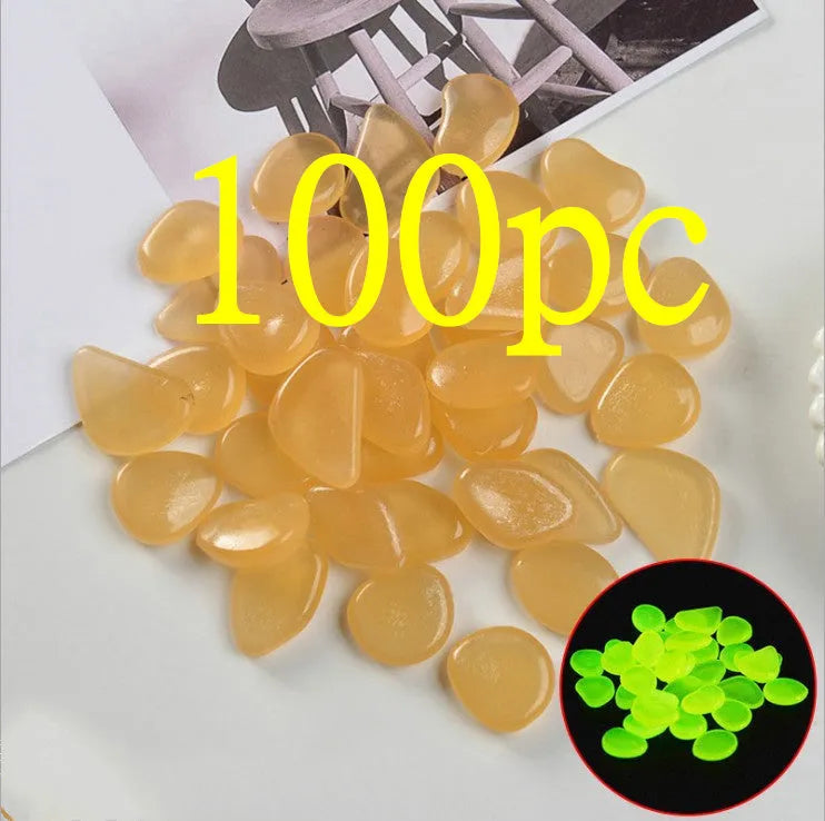 Qiming fluorescent luminous stones in mixed colours for aquarium and garden decoration