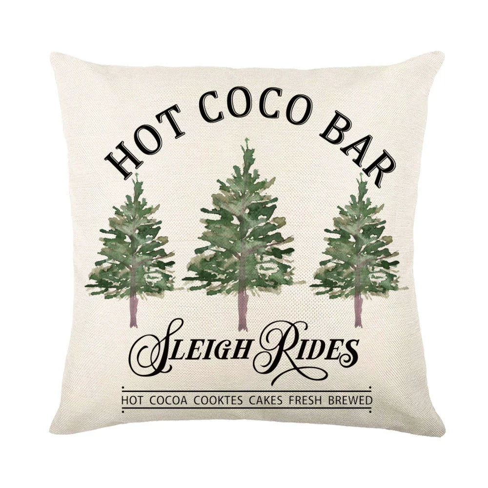Cozy snowflake throw pillow covers with vibrant holiday designs in multiple color options
