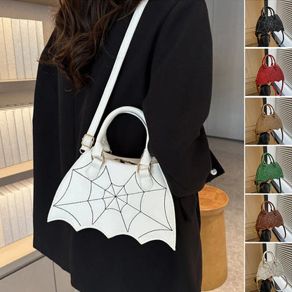 Stylish spider web design shoulder bag in various colours for Halloween fashion