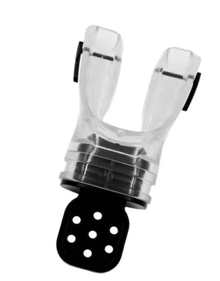 Plastic free edible silicone diving mouthpiece in 110mm length showing colour options