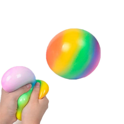Decompression Vent Grape Ball - 6cm TPR foam stress relief toy in rainbow colors