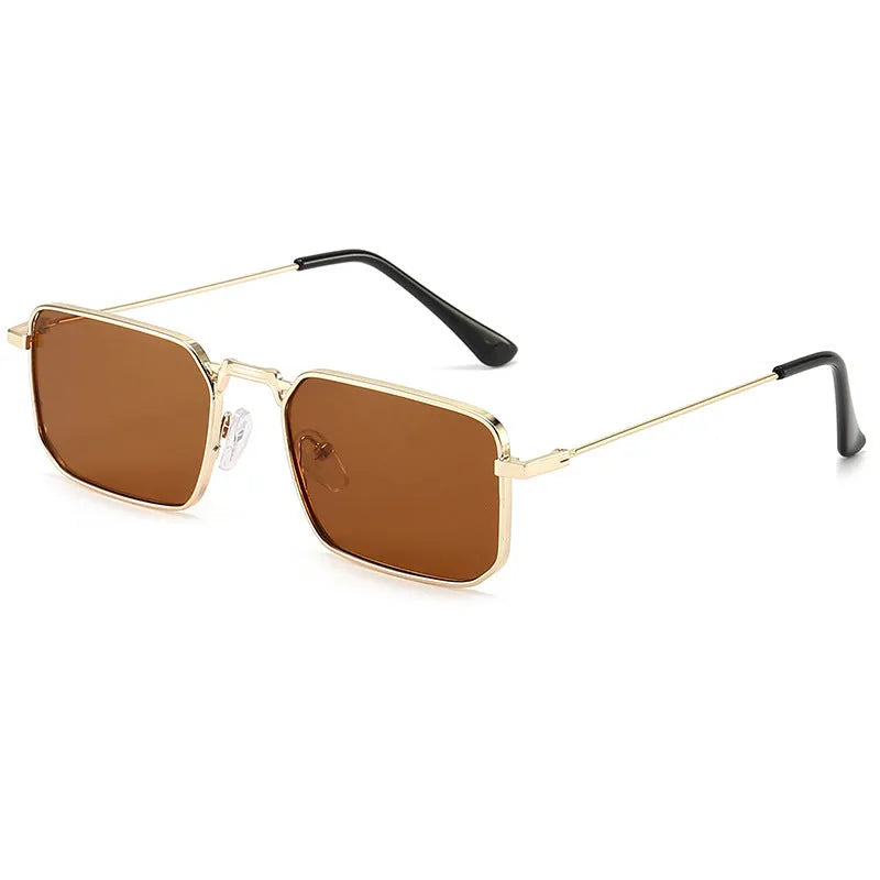 Men's steampunk sunglasses with square quadrilateral frames in gold, silver, and black colour options