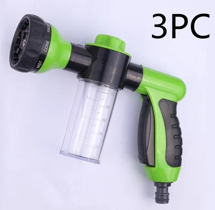 Premium high-pressure water gun with 8-in-1 adjustable nozzle for versatile household and automotive cleaning