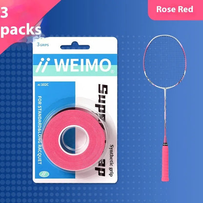 Badminton racket hand glue PU glossy overgrip 3 pieces per box in 13 colours