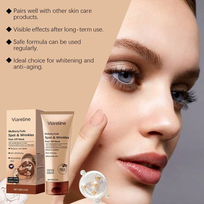 Single-use facial mask with 30g collagen and hyaluronic acid serum for wrinkle reduction