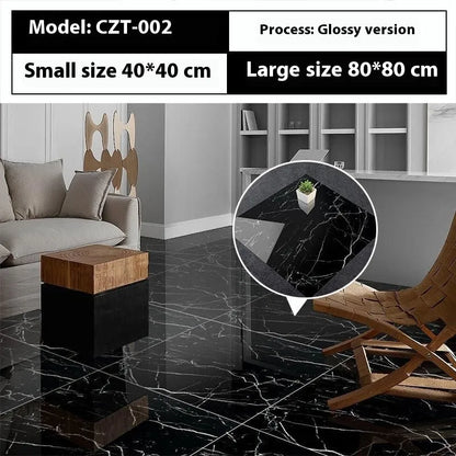 Close-up of geometric pattern marble effect self-adhesive wall sticker measuring 40x40cm