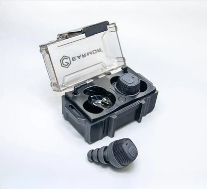 Earmor M20 electronic hearing protection earplugs kit with charging case and multiple ear tip sizes