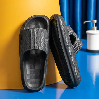 Stylish bathroom slippers with soft, cushioned EVA soles in a variety of vibrant colors